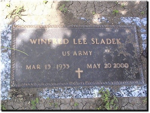 Sladek, Winfred Lee (military marker).JPG