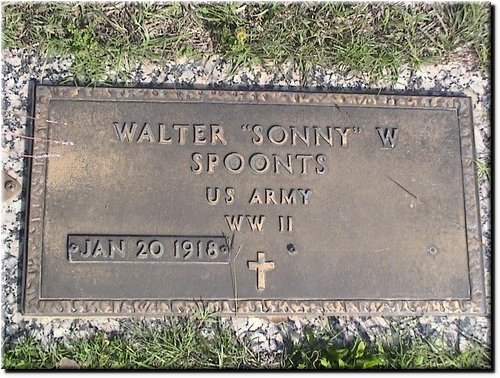 Spoonts, Walter W (military marker).JPG