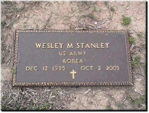 Stanley, Wesley (military marker).JPG