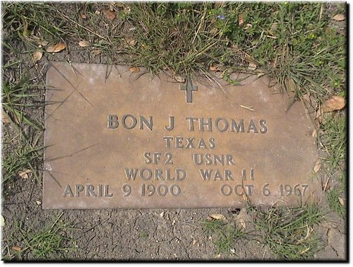 Thomas, Bon J (military marker).JPG