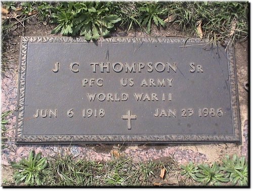 Thompson, J C Sr (military marker).JPG