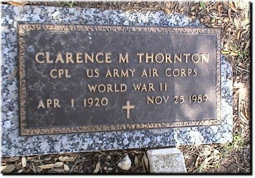 Thornton, Clarence M (military marker).JPG