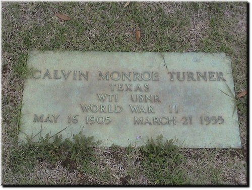 Turner, Calvin Monroe (military marker).JPG