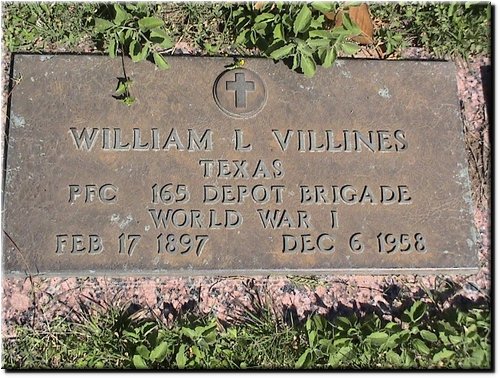 Villines, William (military marker).JPG