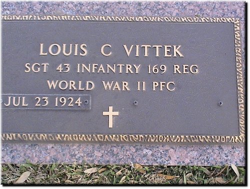 Vittek, Louis C (military marker).JPG