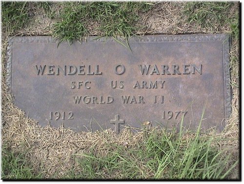 Warren, Wendell O (military marker).JPG