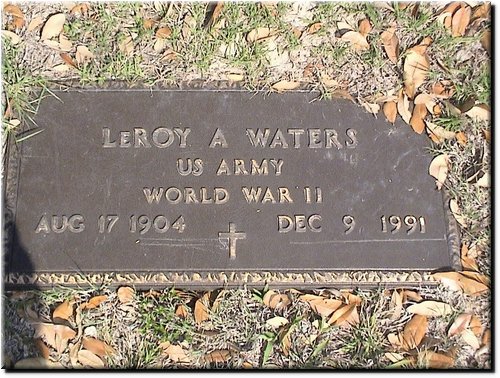 Waters, LeRoy (military marker).JPG