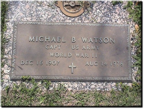 Watson, Michael B (military marker).JPG