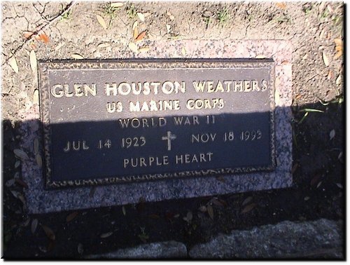 Weathers, Glen Houston (military marker).JPG