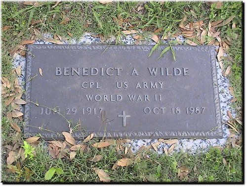 Wilde, Benedict (military marker).JPG