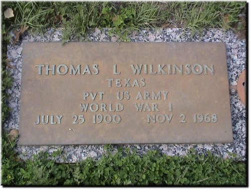 Wilkinson, Thomas L (military marker).JPG