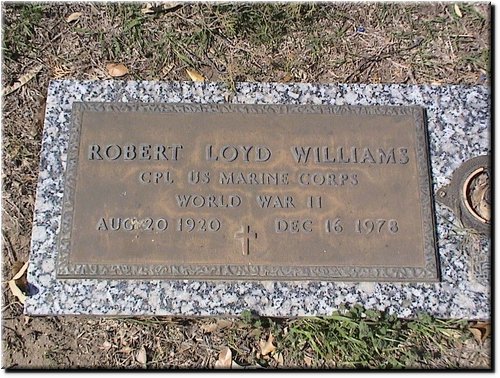 Williams, Robert Loyd (military marker).JPG