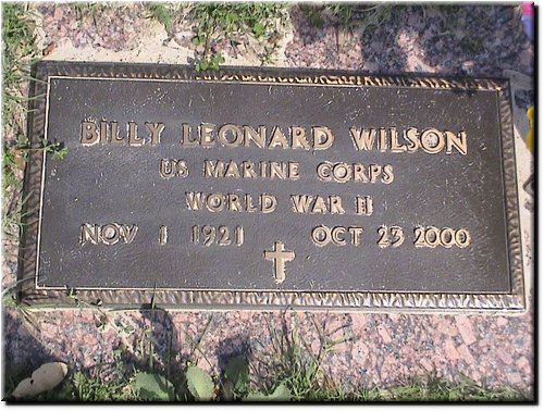 Wilson, Billy Leonard (military marker).JPG