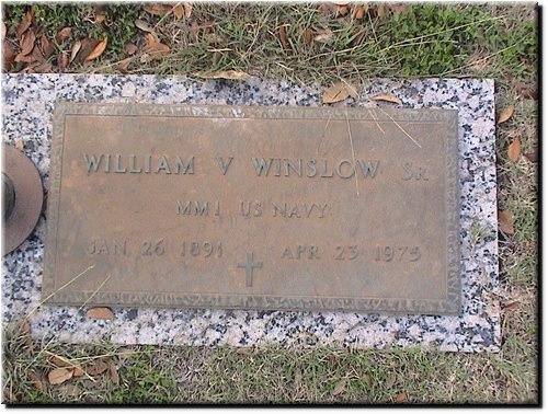 Winslow, William V Sr (military marker).JPG