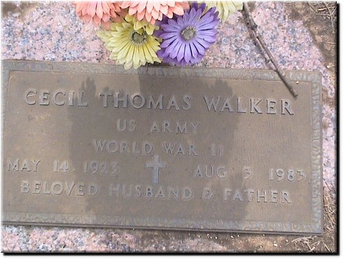 Wlker, Cecil Thomas (military marker).JPG