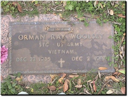 Woolsey, Orman Ray (military marker).JPG