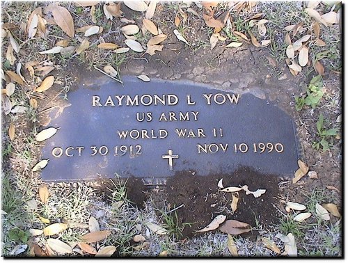 Yow, Raymond (military marker).JPG