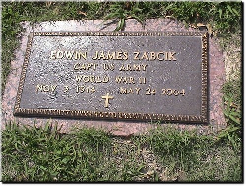 Zabcik, Edwin James (military marker).JPG