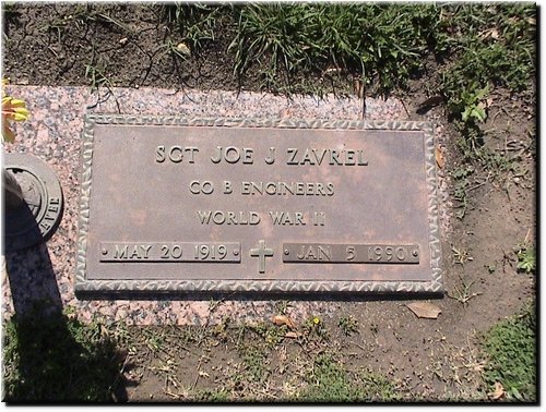 Zavrel, Joe J (military marker).JPG