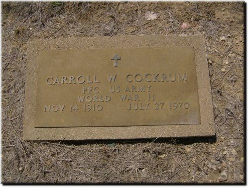 Cockrum, Carroll W. (military marker).JPG