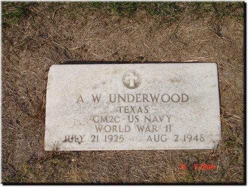 Underwood, A. W (military marker).JPG