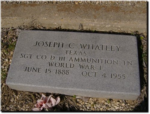 Whatley, Joseph C (military marker).JPG