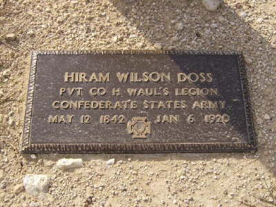 Doss, Hiram Wilson (military marker)