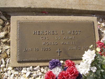 West, Hershel L. (military marker)