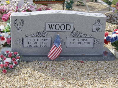 Wood, Billy & V. Louise (front of marker)